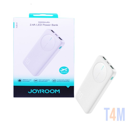 Joyroom Power Bank JR-PBF12 with 3 Ports Output USB+Type C 10000mAh 22.5W White